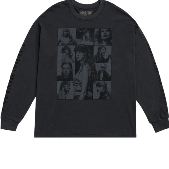 Taylor Swift Tops - Official Taylor Swift The Eras Tour Black Long Sleeve Crew Neck Shirt
